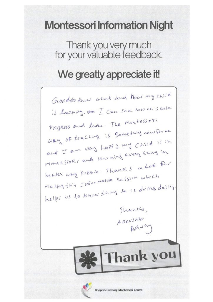 Montessori Information Evening - TY 5