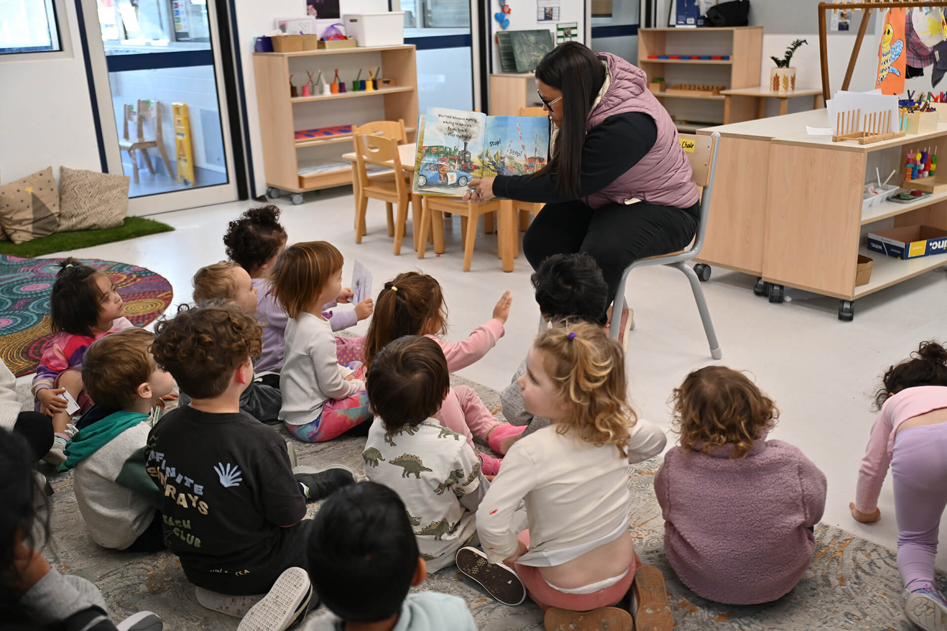 children listening kindergarten