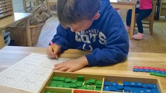 kid solving a problem