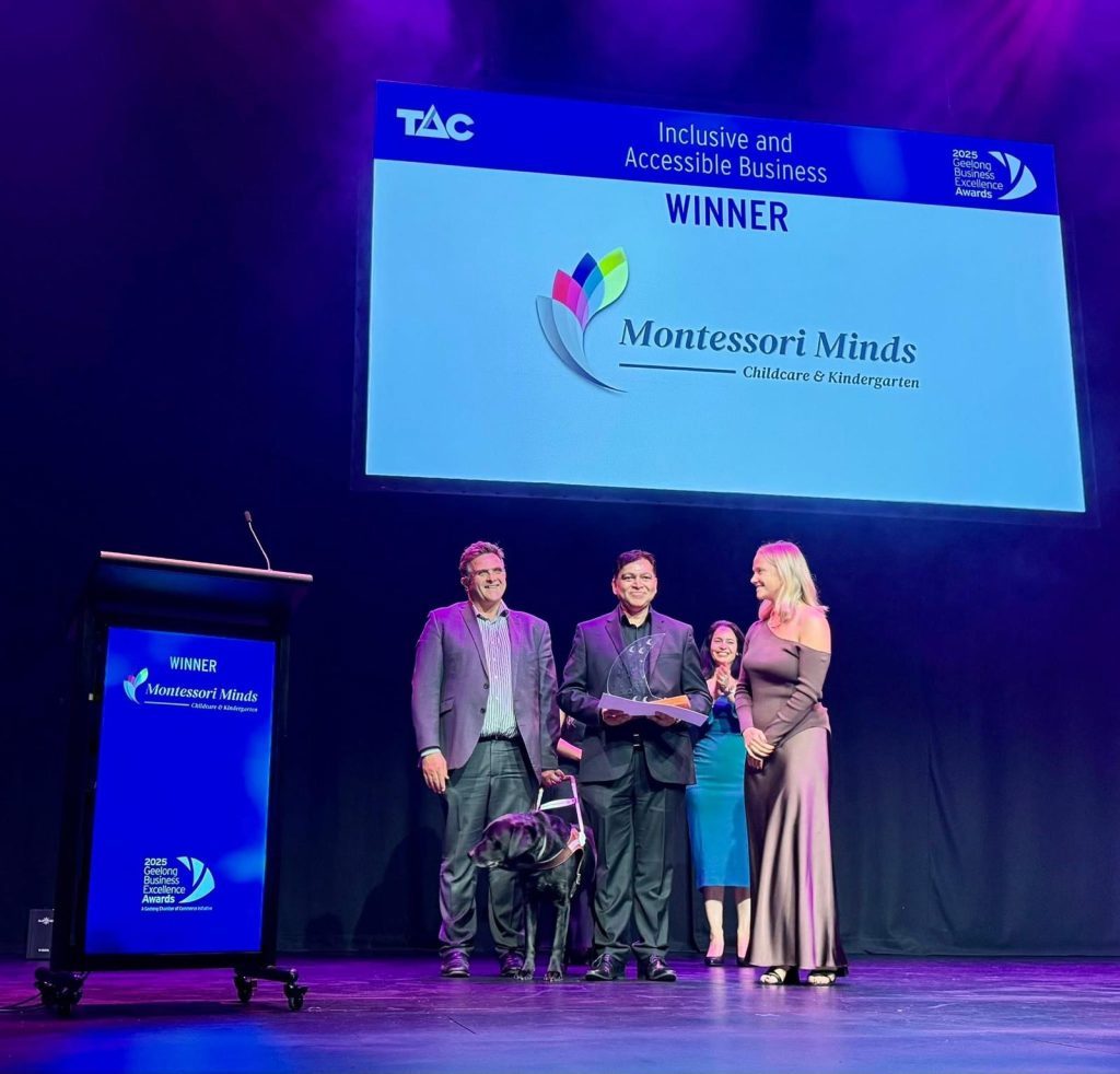 receiving the award